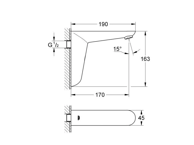 GROHE Elektronische Armatur Euroeco ohne Mischung 2 GROHE Elektronische Armatur Euroeco ohne Mischung – Bild 2