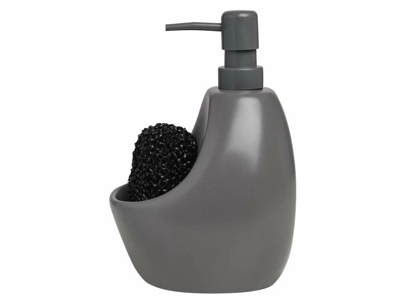 Umbra Seifenspender Joey mit Behälter für Schwamm, Grau 2 Umbra Seifenspender Joey mit Behälter für Schwamm, Grau – Bild 2