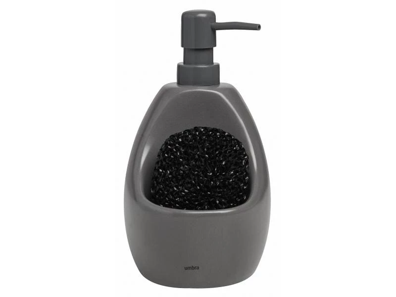 Umbra Seifenspender Joey mit Behälter für Schwamm, Grau 6 Umbra Seifenspender Joey mit Behälter für Schwamm, Grau – Bild 6