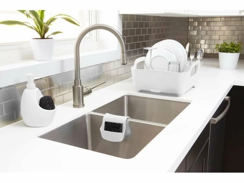 Umbra Seifenspender Joey mit Behälter für Schwamm, Weiss 9 Umbra Seifenspender Joey mit Behälter für Schwamm, Weiss – Bild 9