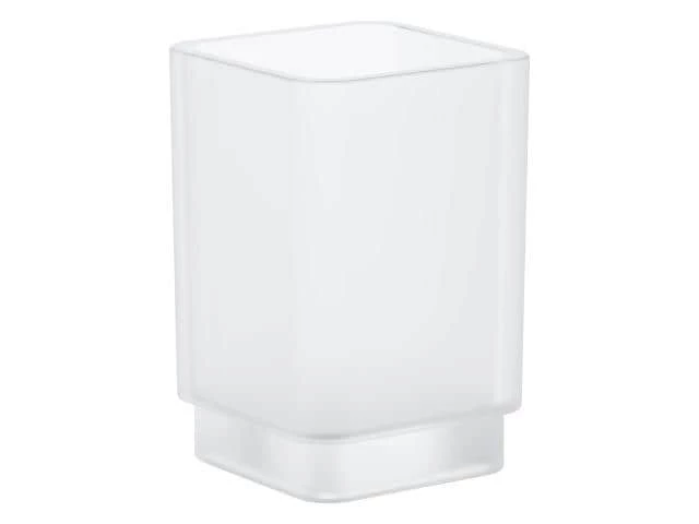 GROHE Zahnputzbecher Selection Cube Weiss matt 1 GROHE Zahnputzbecher Selection Cube Weiss matt