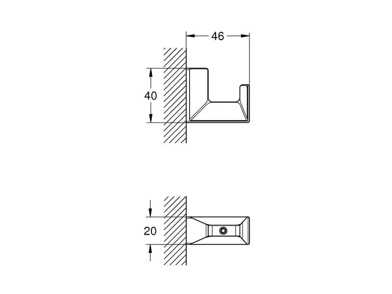 GROHE Haken Selection Cube Chrom 4 GROHE Haken Selection Cube Chrom – Bild 4