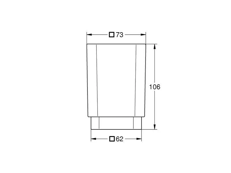 GROHE Zahnputzbecher Selection Cube Weiss matt 3 GROHE Zahnputzbecher Selection Cube Weiss matt – Bild 3