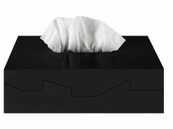 Spirella Kosmetiktuchbox Silhouette Schwarz, Kunststoff