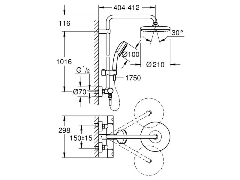 GROHE Duschsystem Tempesta Cosmopolitan 210 2 GROHE Duschsystem Tempesta Cosmopolitan 210 – Bild 2