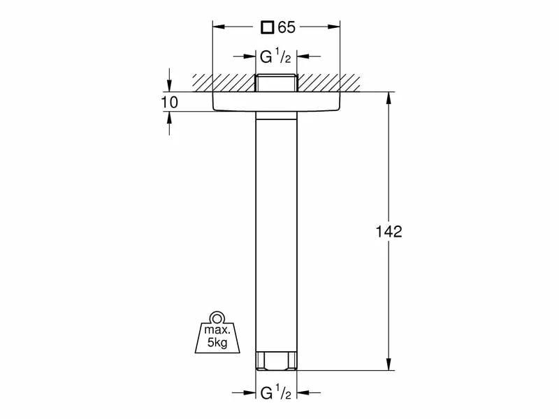 GROHE Deckenauslass Rainshower 2 GROHE Deckenauslass Rainshower – Bild 2