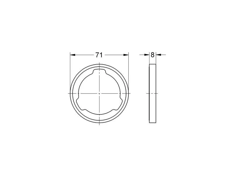 GROHE Zubehör Ausgleichsscheibe Ø 71 mm 2 GROHE Zubehör Ausgleichsscheibe Ø 71 mm – Bild 2