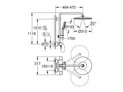 GROHE Duschsystem Rainshower Smartactive 310 -Angebote Bad & Sanitär Store 192865283 xxl