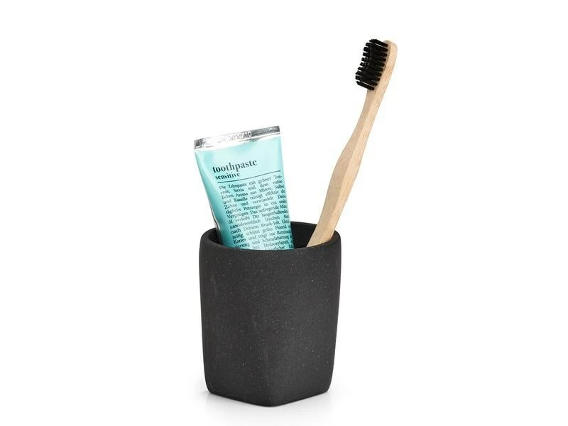 Zeller Present Zahnputzbecher Dark Stone Schwarz 2 Zeller Present Zahnputzbecher Dark Stone Schwarz – Bild 2