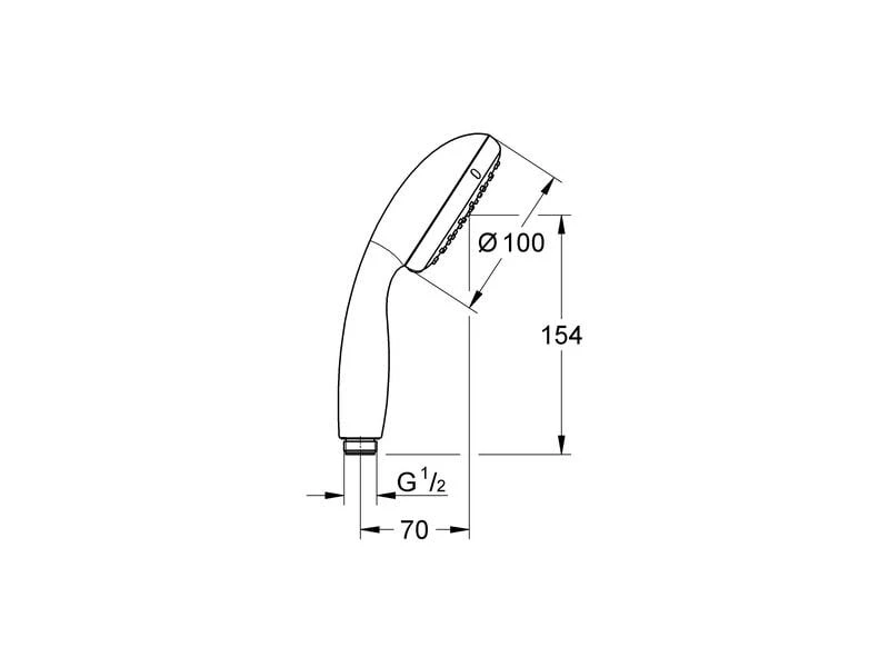 GROHE Handbrause Tempesta 100 2 Strahlarten 2 GROHE Handbrause Tempesta 100 2 Strahlarten – Bild 2