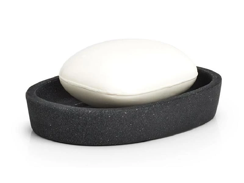 Zeller Present Seifenschale Dark Stone Schwarz 2 Zeller Present Seifenschale Dark Stone Schwarz – Bild 2