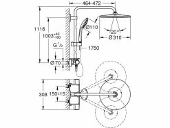 GROHE Duschsystem Vitalio EcoJoy 310 mit EasyReach Ablage 11 GROHE Duschsystem Vitalio EcoJoy 310 mit EasyReach Ablage -Angebote Bad & Sanitär Store 194315256 xxl