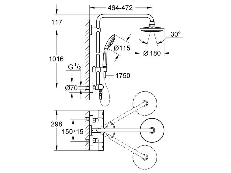 GROHE Duschsystem Euphoria System 180 4 GROHE Duschsystem Euphoria System 180 – Bild 4