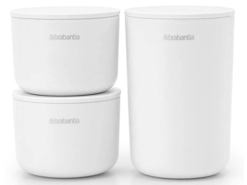 Brabantia Aufbewahrungsdose im 3er Set, Weiss 1 Brabantia Aufbewahrungsdose im 3er Set, Weiss
