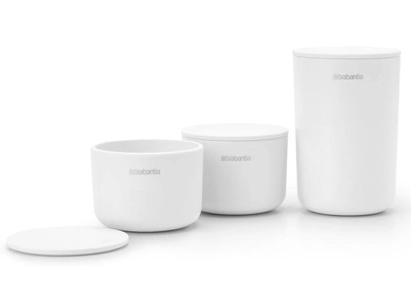 Brabantia Aufbewahrungsdose im 3er Set, Weiss 3 Brabantia Aufbewahrungsdose im 3er Set, Weiss – Bild 3