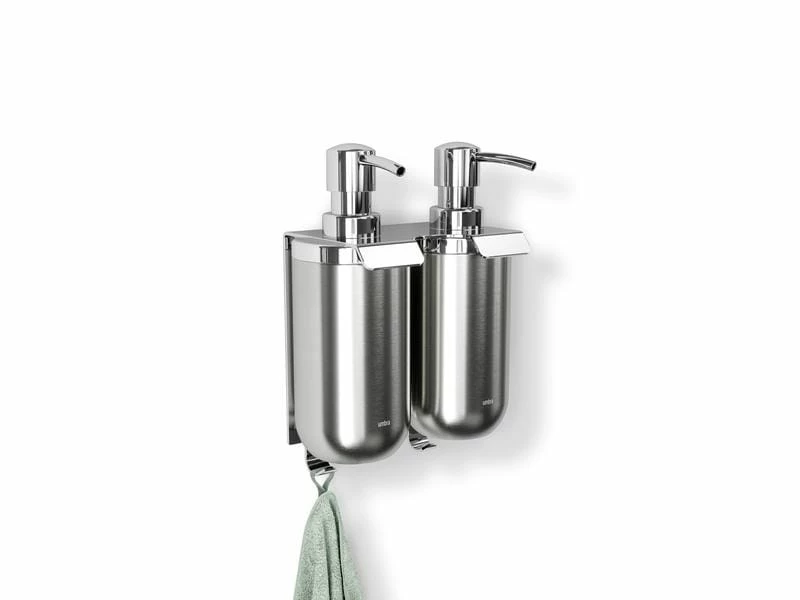 Umbra Doppelspender Junip aus Edelstahl, Silber 3 Umbra Doppelspender Junip aus Edelstahl, Silber – Bild 3