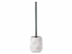 Kleine Wolke Toilettenbürste Crackle Weiss, Polyresin