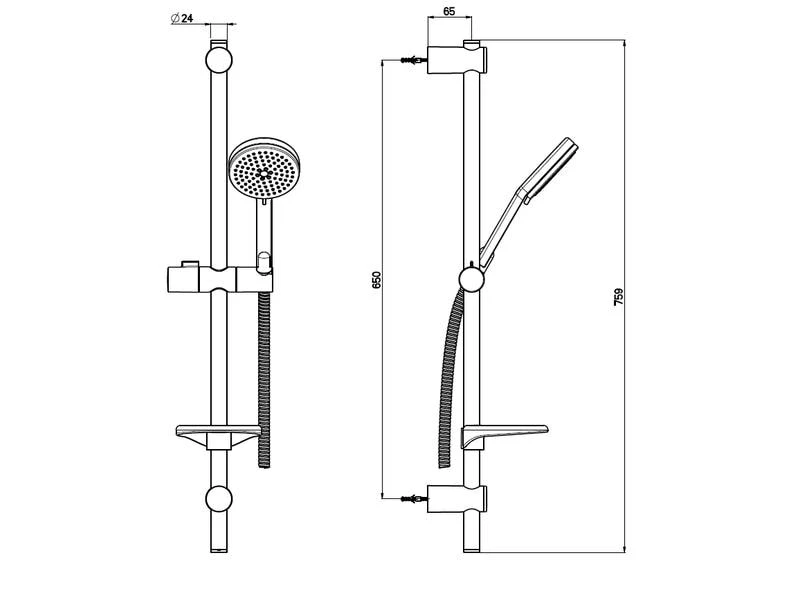 Nikles Duschbrausen-Set Fresh 105 Duo 2 Nikles Duschbrausen-Set Fresh 105 Duo – Bild 2