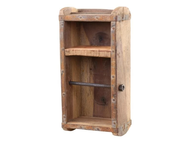 Chic Antique Toilettenpapierhalterung in Backsteinform Braun 1 Chic Antique Toilettenpapierhalterung in Backsteinform Braun