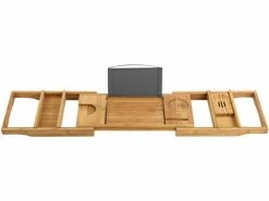 Songmics Bad-Utensilienhalter ausziehbar Braun