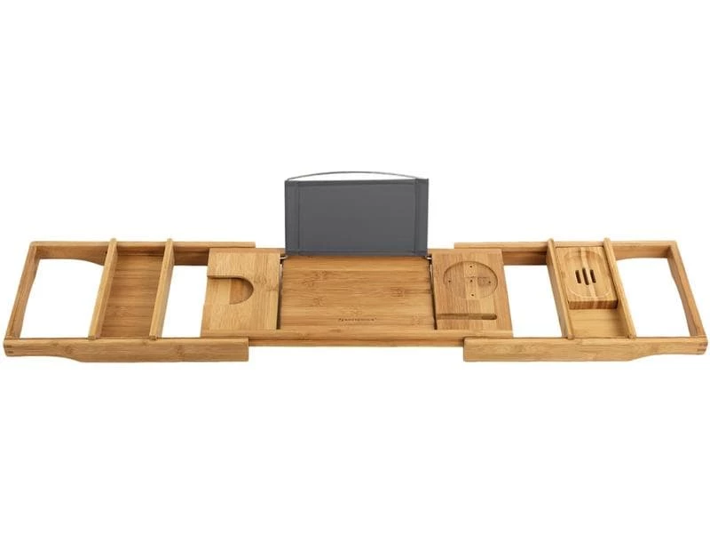 Songmics Bad-Utensilienhalter ausziehbar Braun 1 Songmics Bad-Utensilienhalter ausziehbar Braun