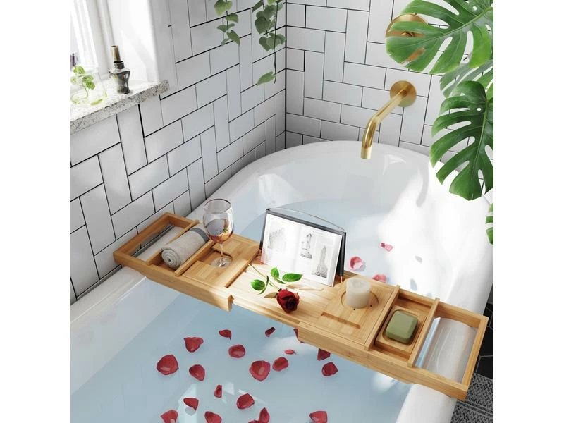 Songmics Bad-Utensilienhalter ausziehbar Braun 9 Songmics Bad-Utensilienhalter ausziehbar Braun – Bild 9