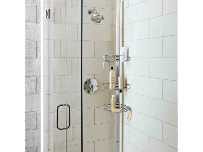 Simplehuman Duschmittelhalter Spann-Duschcaddy 152.4 - 243.8 cm, Silber 5 Simplehuman Duschmittelhalter Spann-Duschcaddy 152.4 - 243.8 cm, Silber – Bild 5