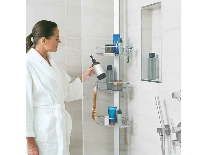 Simplehuman Duschmittelhalter Spann-Duschcaddy 152.4 - 243.8 cm, Silber 6 Simplehuman Duschmittelhalter Spann-Duschcaddy 152.4 - 243.8 cm, Silber – Bild 6