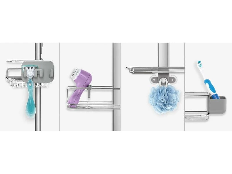 Simplehuman Duschmittelhalter Shower Caddy 70 - 100 cm, Silber 5 Simplehuman Duschmittelhalter Shower Caddy 70 - 100 cm, Silber – Bild 5