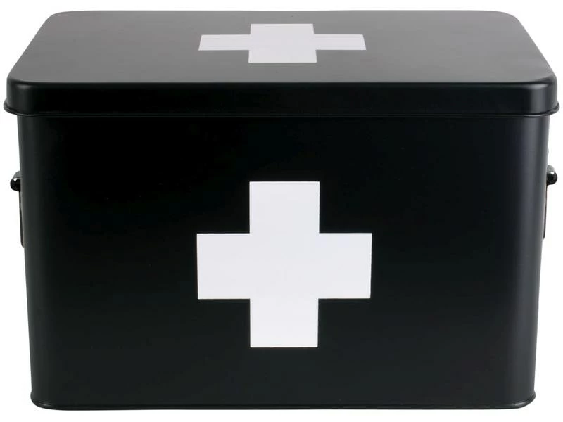 Present time Erste Hilfe Schrank gross 31.5 x 21 cm, Schwarz matt 1 Present time Erste Hilfe Schrank gross 31.5 x 21 cm, Schwarz matt