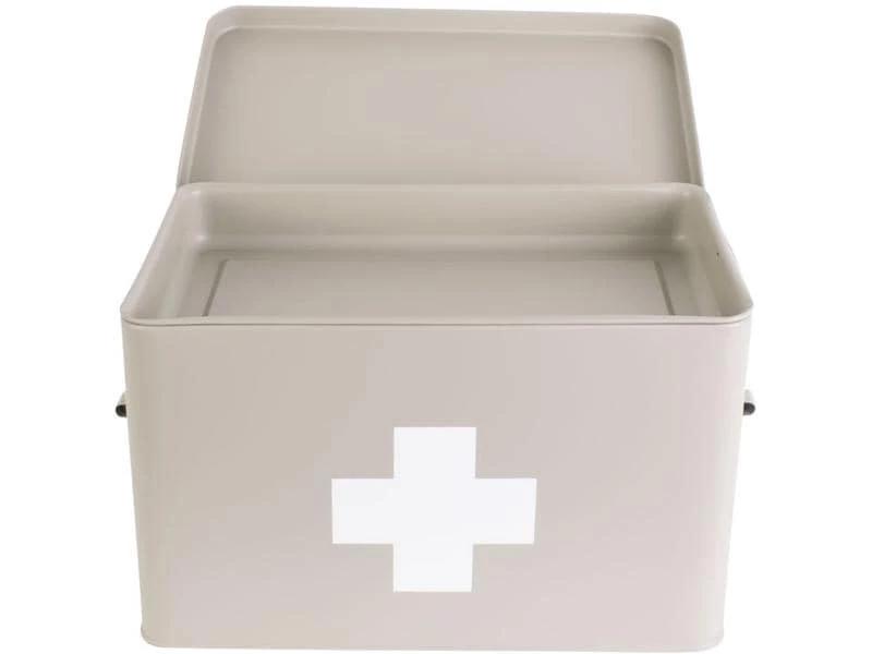 Present time Erste Hilfe Schrank gross 31.5 x 21 cm, Grau matt 3 Present time Erste Hilfe Schrank gross 31.5 x 21 cm, Grau matt – Bild 3