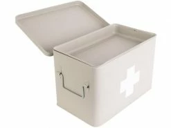 Present time Erste Hilfe Schrank gross 31.5 x 21 cm, Grau matt