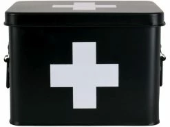 Present time Erste Hilfe Schrank klein 21.5 x 16 cm, Schwarz matt