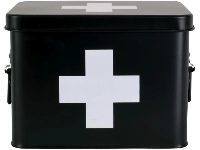 Present time Erste Hilfe Schrank klein 21.5 x 16 cm, Schwarz matt 1 Present time Erste Hilfe Schrank klein 21.5 x 16 cm, Schwarz matt