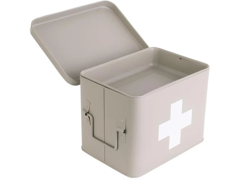 Present time Erste Hilfe Schrank klein 21.5 x 16 cm, Grau matt 1 Present time Erste Hilfe Schrank klein 21.5 x 16 cm, Grau matt