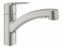 GROHE Küchenarmatur Start 1/2″, Supersteel, herausziehbar
