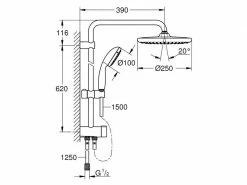 GROHE Duschsystem Vitalio Start 250 7 GROHE Duschsystem Vitalio Start 250 -Angebote Bad & Sanitär Store 216740175 xxl