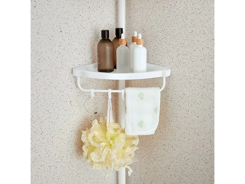 Songmics Duschmittelhalter mit Ablagen Weiss, Stahlrohr 5 Songmics Duschmittelhalter mit Ablagen Weiss, Stahlrohr – Bild 5