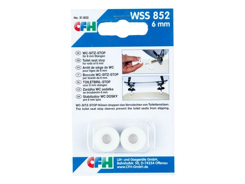 CFH WC-Sitz Wackelstopp Hülse 6 mm 1 CFH WC-Sitz Wackelstopp Hülse 6 mm