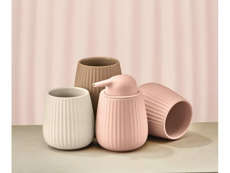 Kleine Wolke Zahnputzbecher Groove bastfarben 2 Kleine Wolke Zahnputzbecher Groove bastfarben – Bild 2