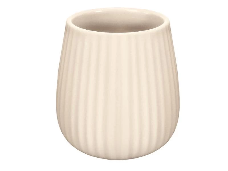 Kleine Wolke Zahnputzbecher Groove bastfarben 1 Kleine Wolke Zahnputzbecher Groove bastfarben