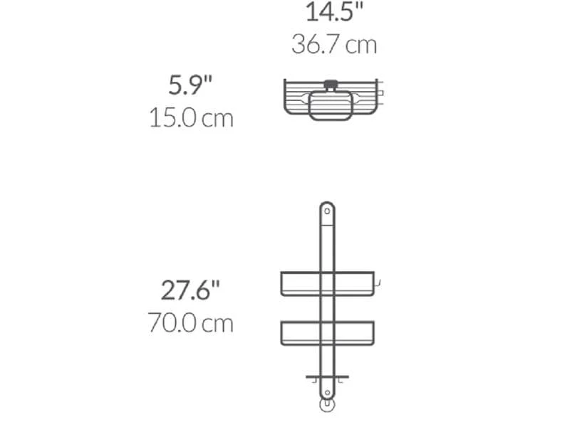 Simplehuman Duschmittelhalter Caddy Silber 7 Simplehuman Duschmittelhalter Caddy Silber – Bild 7