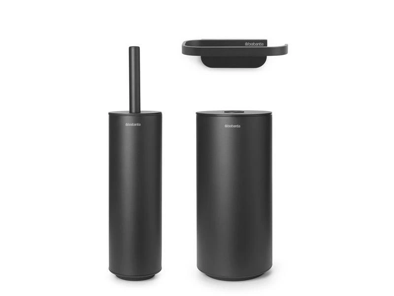 Brabantia Badezimmerzubehör Mindset 3teilig, Anthrazit 1 Brabantia Badezimmerzubehör Mindset 3teilig, Anthrazit