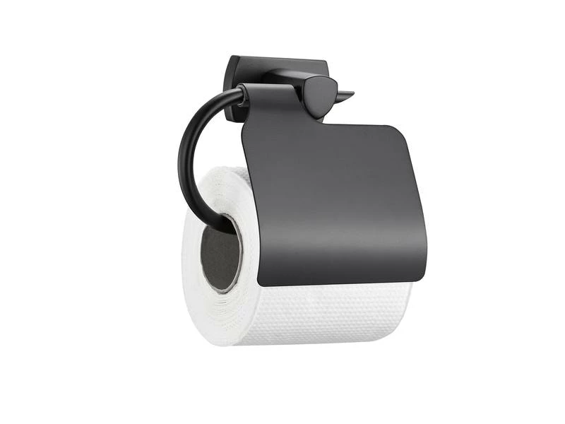 BIASCA Toilettenpapierhalter schwarz matt 1 BIASCA Toilettenpapierhalter schwarz matt
