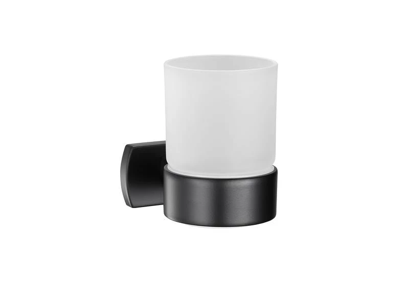 BIASCA Glashalter schwarz matt 1 BIASCA Glashalter schwarz matt