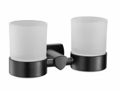 BIASCA Glashalter schwarz matt, doppel