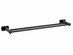 BIASCA Handtuchhalter Doppelstange 68 cm, schwarz matt