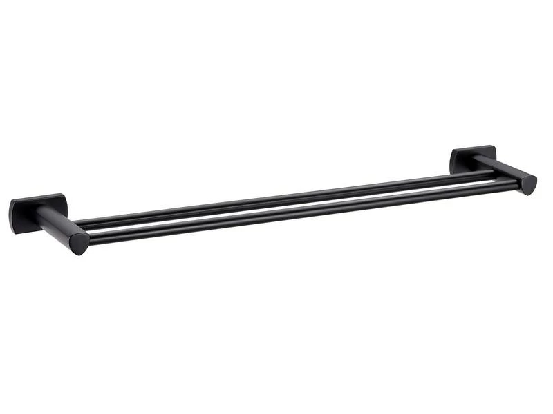 BIASCA Handtuchhalter Doppelstange 68 cm, schwarz matt 1 BIASCA Handtuchhalter Doppelstange 68 cm, schwarz matt