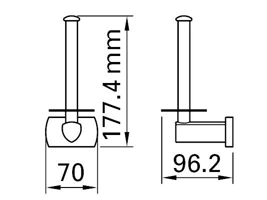BIASCA Toilettenpapierhalterung schwarz matt 2 BIASCA Toilettenpapierhalterung schwarz matt – Bild 2