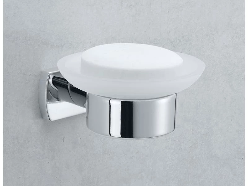 BIASCA Glashalter 10.9 x 12.5 x 5.4 cm Glas, Chrom 2 BIASCA Glashalter 10.9 x 12.5 x 5.4 cm Glas, Chrom – Bild 2